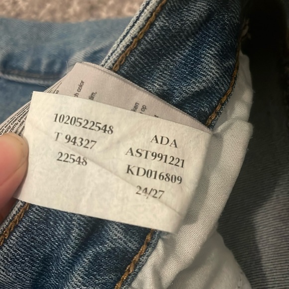 Mavi Ada Mid Rise Distressed Light Blue Wash  Boyfriend Jeans 24X27 - Picture 3 of 13